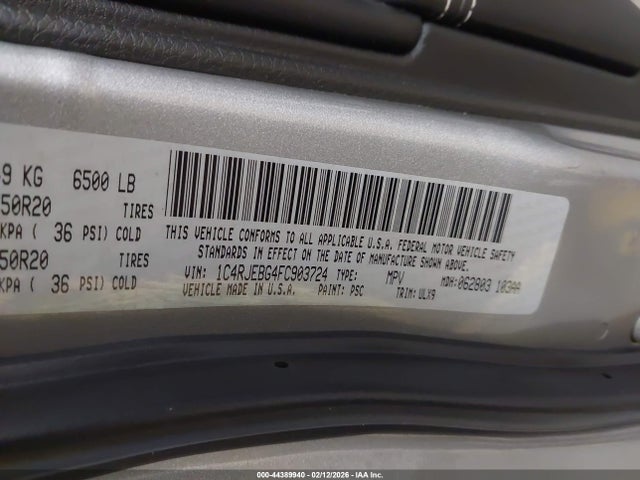 Jeep Grand Cherokee Limited 2015 1C4RJEBG4FC903724 Image 9