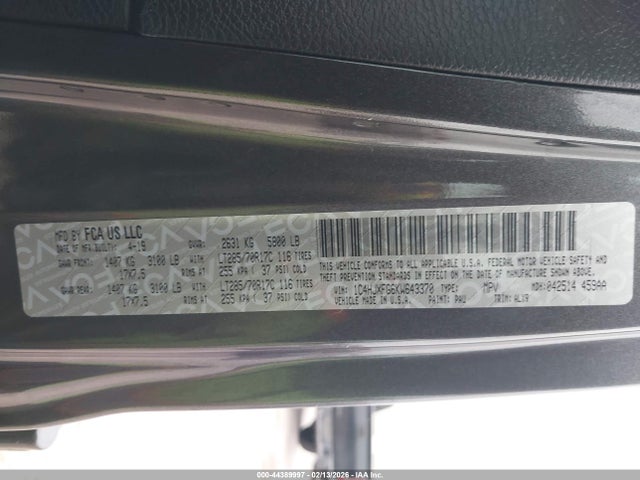 1C4HJXFG6KW643370 Jeep Wrangler Unlimited Rubicon 4x4
