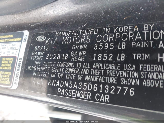 2013 KIA RIO KNADN5A35D6132776 Photo 8