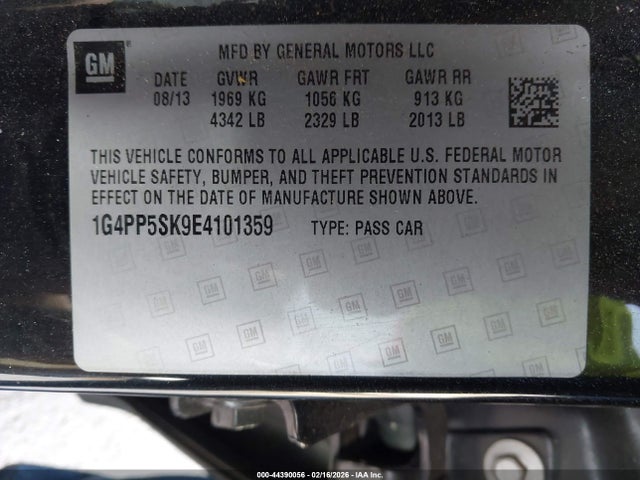 Aukcja sprzedaży 2014 Buick Verano, vin: 1G4PP5SK9E4101359, numer aukcji: 44390056