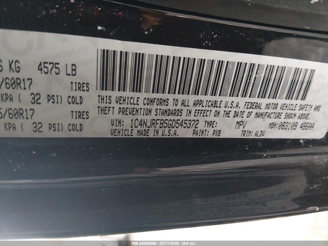 1C4NJRFB5GD545372 Jeep Patriot High Altitude Edition