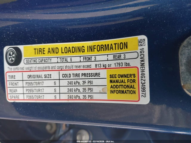 1GCVKNEH4GZ349972 Chevrolet Silverado 1500 Wt