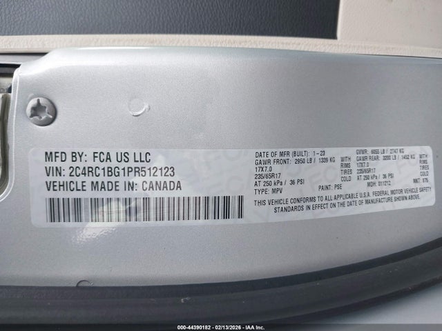 2023 CHRYSLER PACIFICA 2C4RC1BG1PR512123 Photo 8