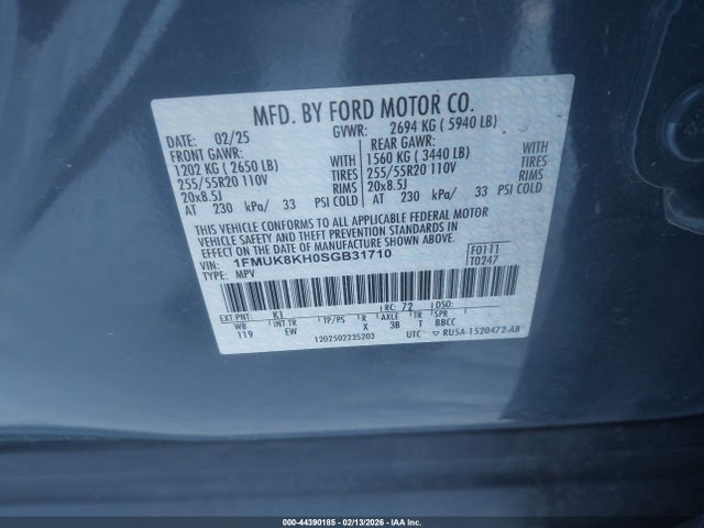 1FMUK8KH0SGB31710 Ford Explorer St-line