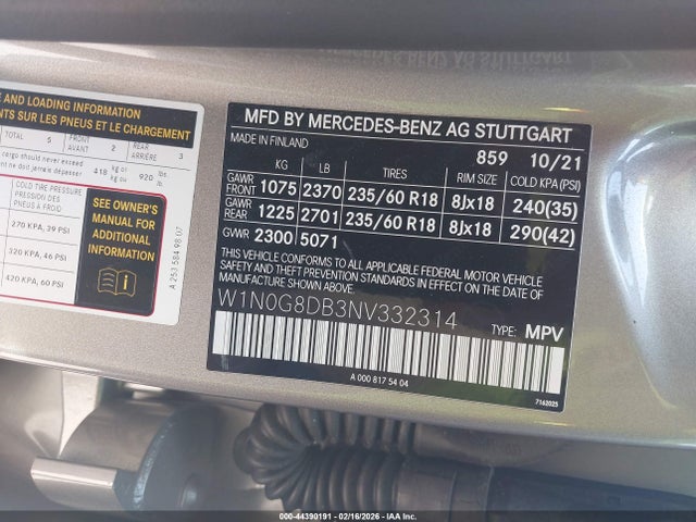 2022 MERCEDES-BENZ GLC 300 W1N0G8DB3NV332314 Photo 8