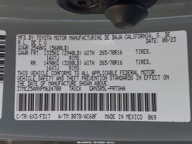 3TMCZ5ANXPM624700 Toyota Tacoma Trd Off Road