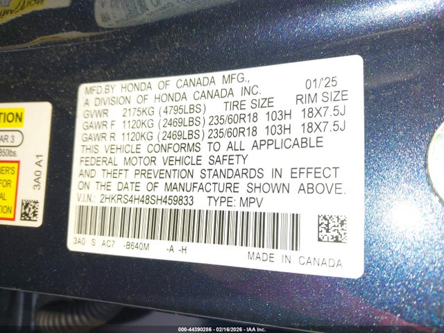 2025 HONDA CR-V 2HKRS4H48SH459833 Photo 8