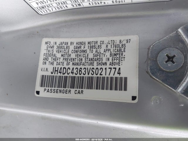 1997 ACURA INTEGRA JH4DC4363VS021774 Photo 8