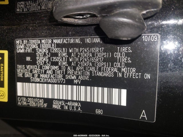2010 TOYOTA HIGHLANDER 5TDBK3EH1AS001773 Photo 8