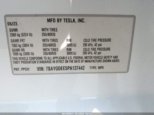 2023 TESLA MODEL Y 7SAYGDEE5PA137442 Photo 8