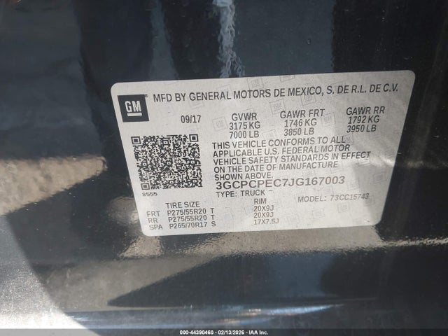 Продаж на аукціоні авто 2018 Chevrolet Silverado 1500 Custom, vin: 3GCPCPEC7JG167003, номер лоту: 44390460