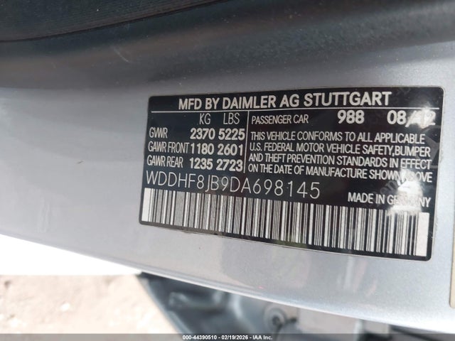 2013 Mercedes-benz E 350 4matic მანქანა იყიდება აუქციონზე, vin: WDDHF8JB9DA698145, აუქციონის ნომერი: 44390510