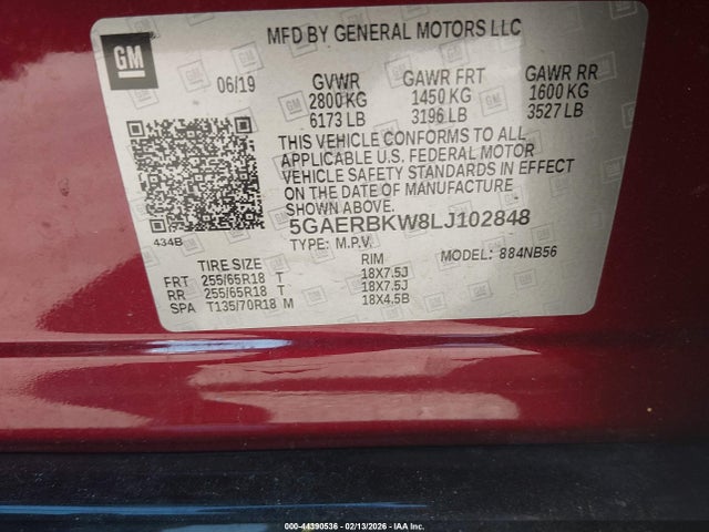 Aukcja sprzedaży 2020 Buick Enclave Essence, vin: 5GAERBKW8LJ102848, numer aukcji: 44390536