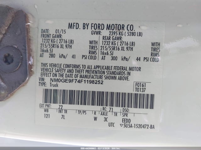 Ford Transit Connect Xlt 2015 NM0GE9F74F1198252 Image 9