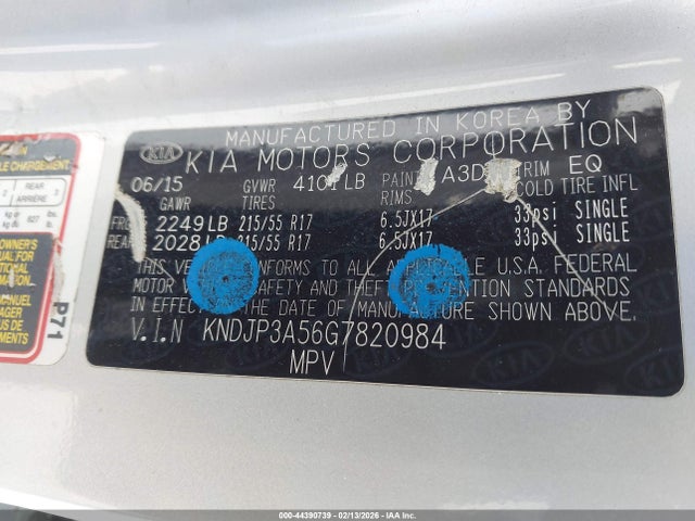 KNDJP3A56G7820984 KIA SOUL +