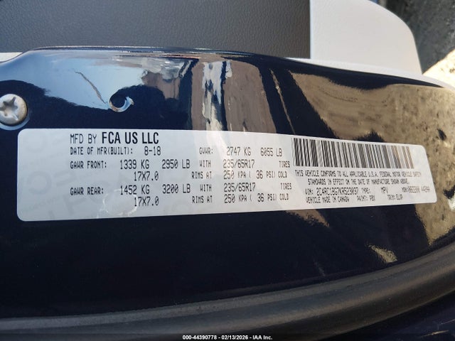 Продажа на аукционе авто 2019 Chrysler Pacifica Touring L, vin: 2C4RC1BG7KR523037, номер лота: 44390778