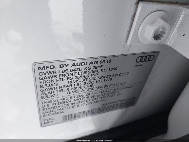 2019 AUDI Q7 WA1AHAF76KD047661 Photo 8