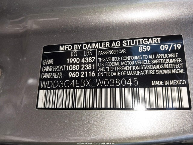 2020 MERCEDES-BENZ A 220 WDD3G4EBXLW038045 Photo 8