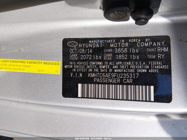 KMHTC6AE9FU235317 Hyundai Veloster Turbo
