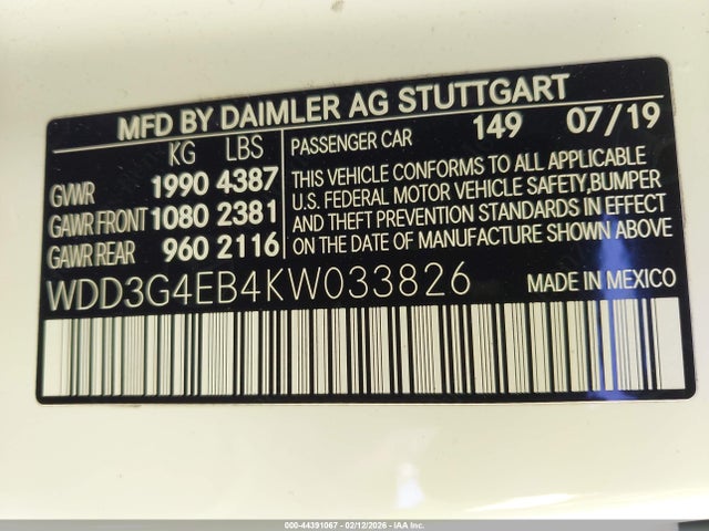 Mercedes-Benz A 220 2019 WDD3G4EB4KW033826 Image 9