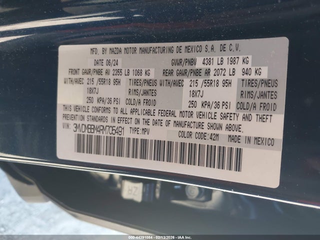 2024 Mazda Cx-30 2.5 S Select Sport მანქანა იყიდება აუქციონზე, vin: 3MVDMBBM4RM705491, აუქციონის ნომერი: 44391084