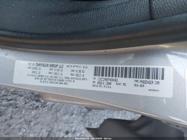 44391116 :رقم المزاد ، 1C3CCCAB3FN594363 vin ، 2015 Chrysler 200 Limited مزاد بيع