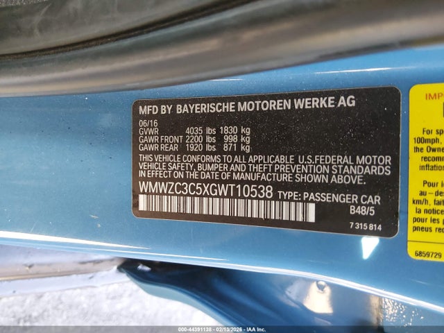 2016 MINI COUNTRYMAN WMWZC3C5XGWT10538 Photo 8