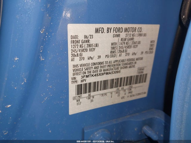 3FMTK4SX9PMA53095 Ford Mustang Mach-e Gt