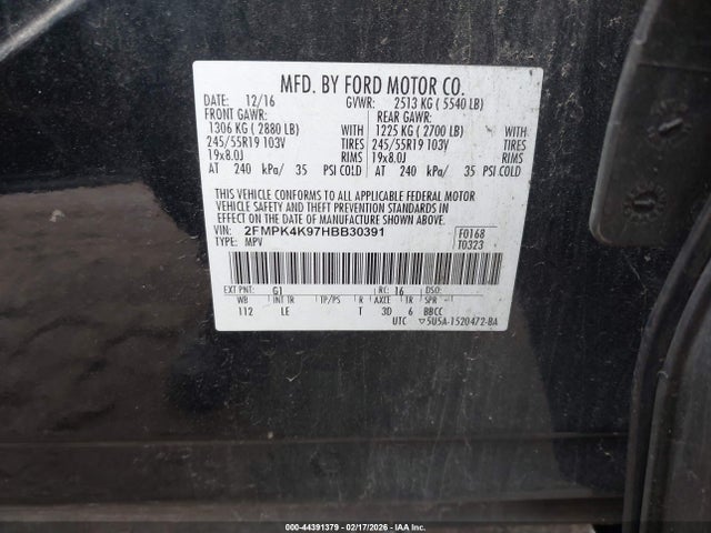 Ford Edge Titanium 2017 2FMPK4K97HBB30391 Image 9