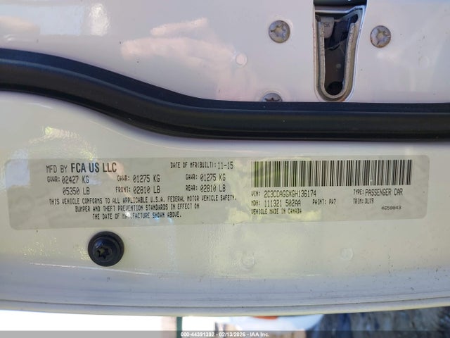 2016 CHRYSLER 300 2C3CCAGGXGH136174 Photo 8