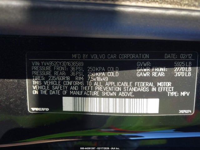 2013 VOLVO XC90 YV4952CY3D1636589 Photo 8