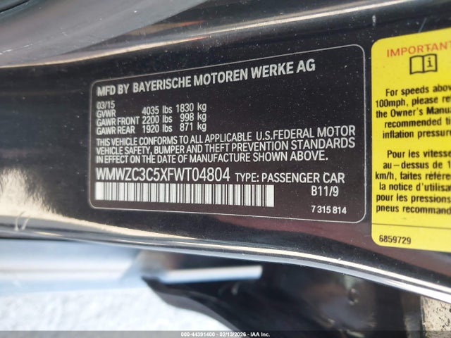 2015 MINI COUNTRYMAN WMWZC3C5XFWT04804 Photo 8