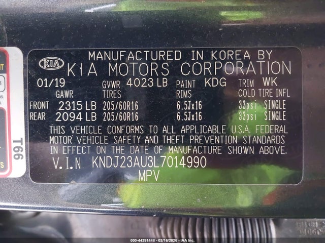 KNDJ23AU3L7014990 KIA SOUL S