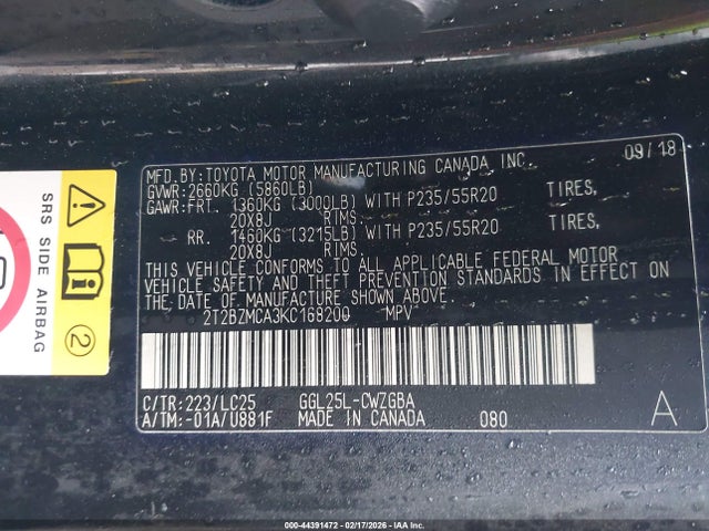 2019 LEXUS RX 350 2T2BZMCA3KC168200 Photo 8