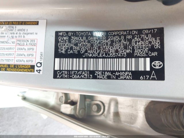 JTNKARJE4JJ557473 Toyota COROLLA IM