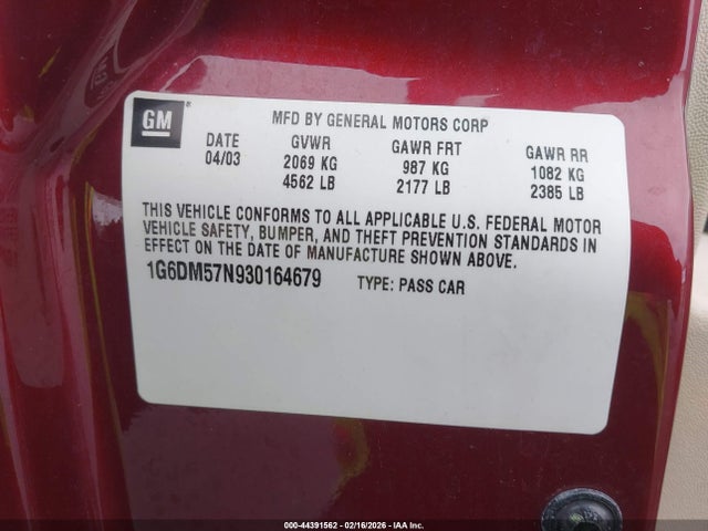 2003 CADILLAC CTS 1G6DM57N930164679 Photo 8