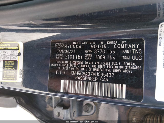 Продаж на аукціоні авто 2021 Hyundai Venue Denim, vin: KMHRC8A37MU095432, номер лоту: 44391574