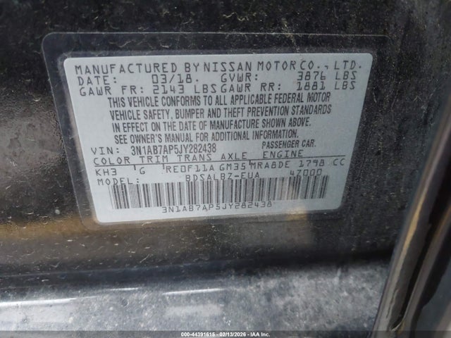 2018 NISSAN SENTRA 3N1AB7AP5JY282438 Photo 8