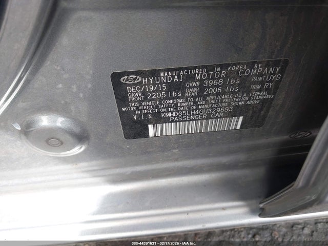 KMHD35LH4GU329693 Hyundai ELANTRA GT