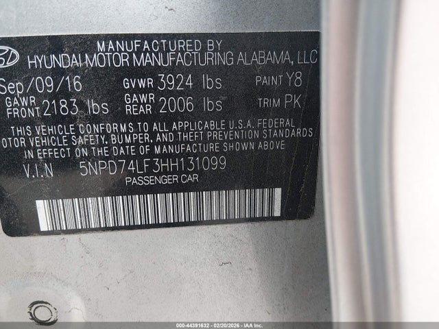 Hyundai ELANTRA SE 2017 5NPD74LF3HH131099 Image 9