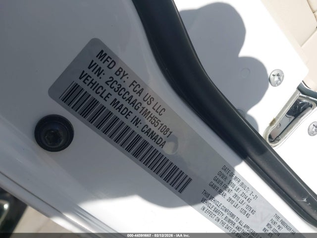 44391667 :رقم المزاد ، 2C3CCAAG1MH551081 vin ، 2021 Chrysler 300 Touring L مزاد بيع