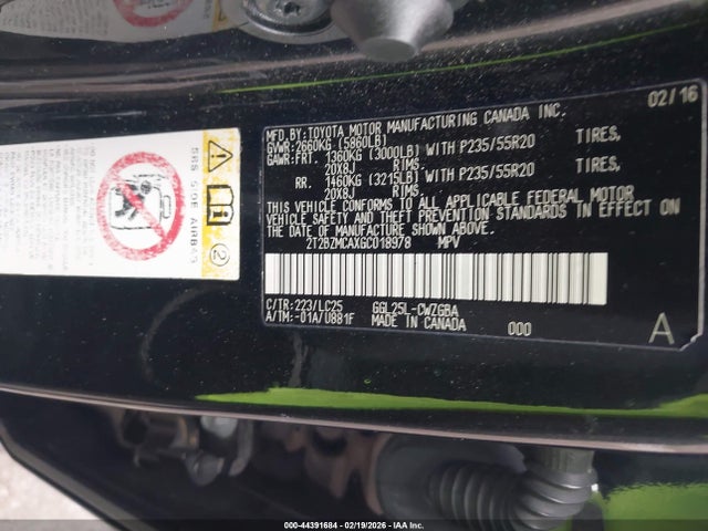 44391684 :رقم المزاد ، 2T2BZMCAXGC018978 vin ، 2016 Lexus Rx 350 F Sport مزاد بيع