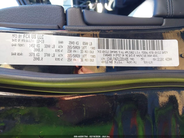 2020 JEEP GRAND CHEROKEE 1C4RJFAG7LC231435 Photo 8