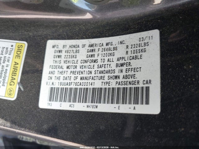 2012 ACURA TL 19UUA9F76CA000141 Photo 8
