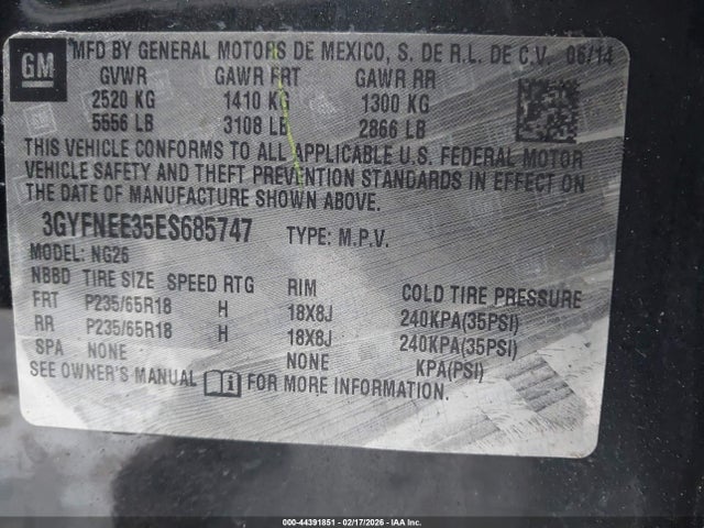 2014 CADILLAC SRX 3GYFNEE35ES685747 Photo 8