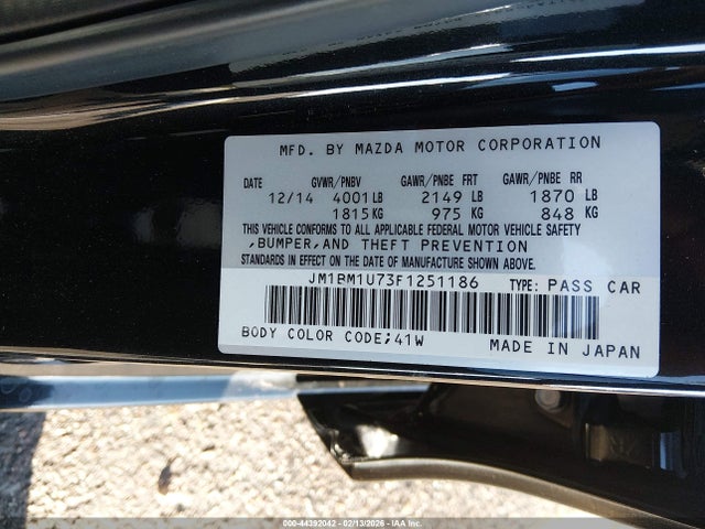 JM1BM1U73F1251186 Mazda Mazda3 I Sport
