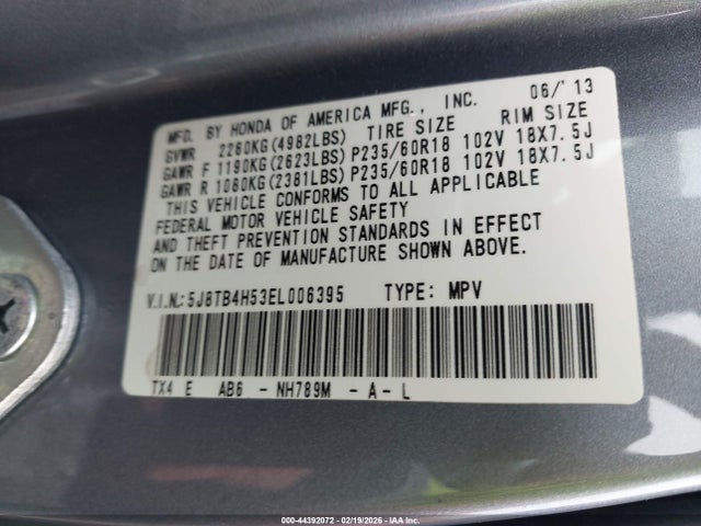 5J8TB4H53EL006395 Acura RDX