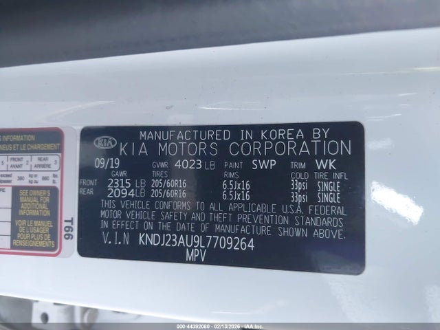 KNDJ23AU9L7709264 KIA SOUL LX
