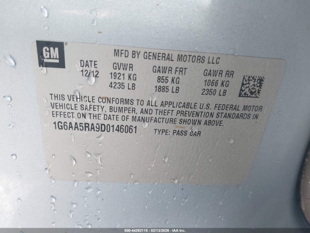 2013 CADILLAC ATS 1G6AA5RA9D0146061 Photo 8