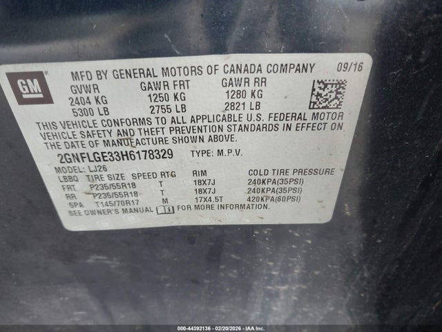Chevrolet Equinox Premier 2017 2GNFLGE33H6178329 Image 9